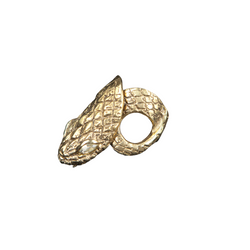 RING SNAKE GOLD BRONZE  WITH CRYSTAL ZIRCONS