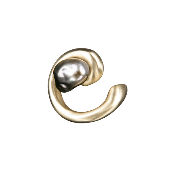 RING VORTEX GREY KEISHI PEARL GOLD BRONZE