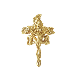 CRUCIFIX GRAPES GOLD BRONZE