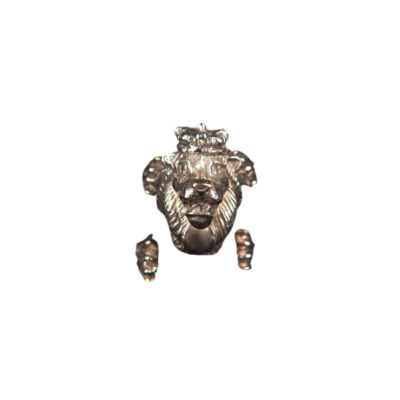 RING LION WHITE BRONZE