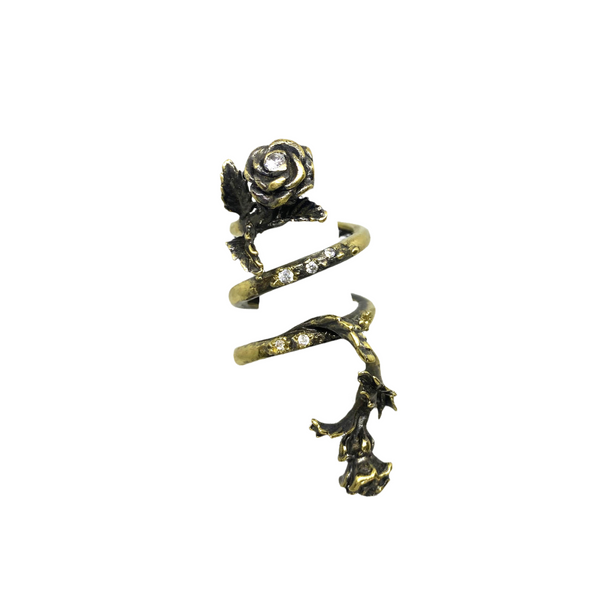 RING 2 ROSES GOLD BRONZE