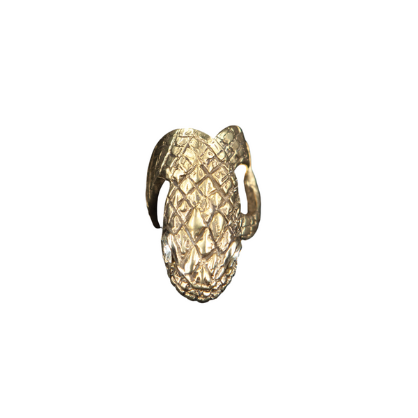 RING SNAKE GOLD BRONZE  WITH CRYSTAL ZIRCONS