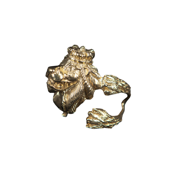 RING LION GOLD BRONZE