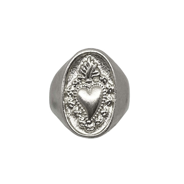 EX VOTO RING WHITE BRONZE