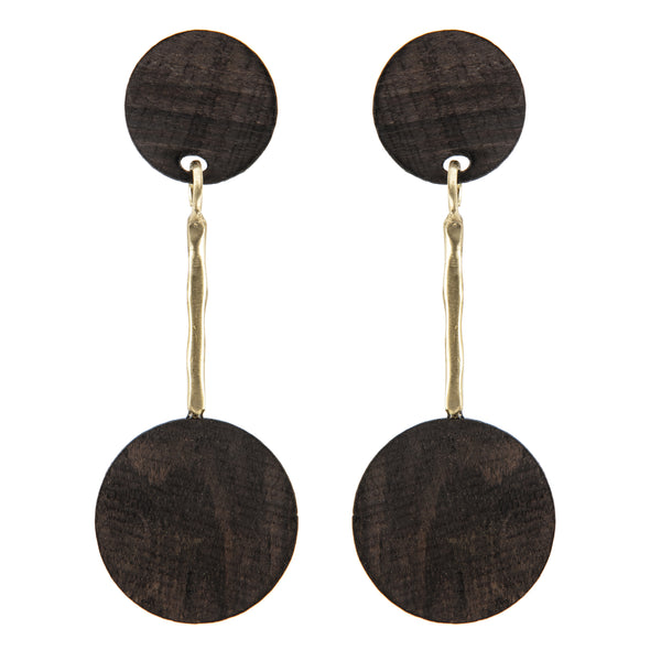 EARRINGS CHUPA CHUPA GOLD BRONZE EBANO