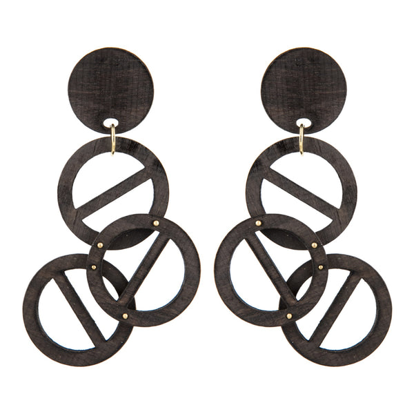 EARRINGS ROAD BAN EBONY