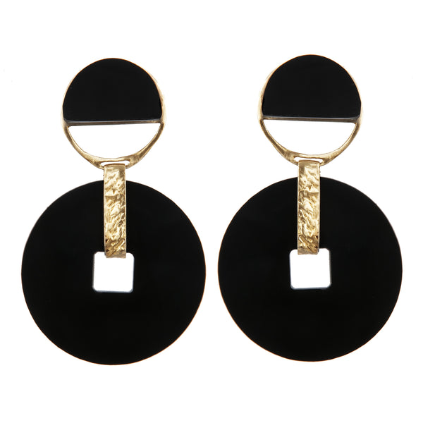 EARRINGS WAKE UP BLACK PLEXI